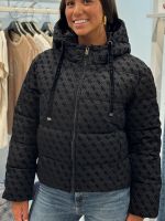 Guess - Daisy Puffer Logo Flock - Zwart