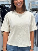 Guess Active - Peony Aop Embroidery Boxy Tee - Beige