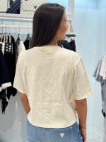 Guess Active - Peony Aop Embroidery Boxy Tee - Beige