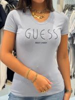 Guess - Cn Ss Guess Logo Tee - Blauw