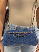 Guess - Aslia Cnvtbl Top Zip Bag - Blauw