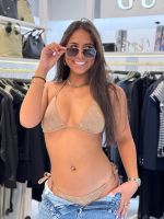 Guess - Diane Rem Padding Triangle Bikini Topje - Bruin