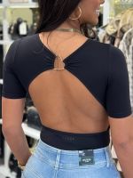 Guess - Eveline Heart Padded Bodysuit - Zwart