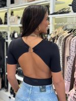 Guess - Eveline Heart Padded Bodysuit - Zwart