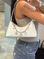 Guess - Everlee Top Zip Shoulder Bag - Wit