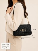 Guess - Frances Flap Shoulder Bag - Zwart