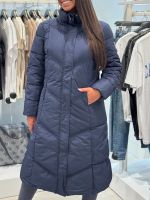 Guess - Gloria Quilted Long Puffer - Blauw