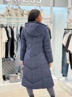 Guess - Gloria Quilted Long Puffer - Blauw