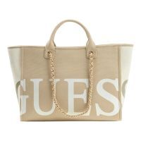Guess - Guess Logo Beach Maxi Bag - Beige