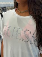 Guess - Guess Logo Long Ss Tee - Wit