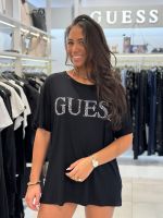 Guess - Guess Logo Long Ss Tee - Zwart