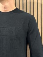 Guess - Harrison Cn Ls Stitch Logo Swt - Zwart