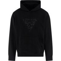 Guess - Embroidered Triangle Hoodie Sw - Zwart