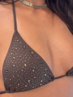 Guess - Ivy Rem Padding Triangle Bikini Topje - Bruin