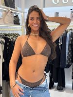 Guess - Ivy Rem Padding Triangle Bikini Topje - Bruin