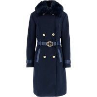 Guess - Amelia Double Breast Belt Coat - Blauw