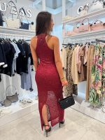 Guess - Sl Keyhole Cynthia Dress - Rood