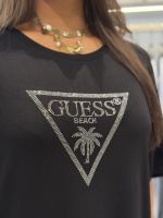 Guess - Triangle Strass Ss Maxi Tee - Zwart