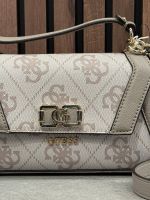 Guess - Karnilla Logo Flap Shldr Bag - Beige