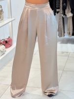 Guess - Katie Satin Wide Leg Pant - Beige