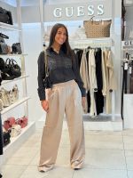 Guess - Katie Satin Wide Leg Pant - Beige