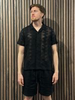 Guess - Lattice Knit Shirt - Zwart