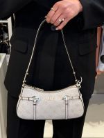 Guess - Leona Logo Shoulder Bag - Beige