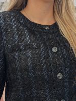 Guess - Ls Andie Tweed Jkt - Zwart