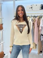 Guess - Ls Cn Leo Traingle Tee - Beige