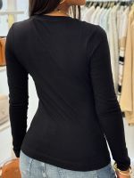 Guess - Ls Cn Leo Traingle Tee - Zwart