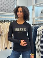 Guess - Ls Cn Reyna Logo Swtr - Zwart
