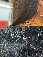 Guess - Ls La Vinia Sequins Dress - Zwart