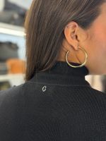 Guess - Ls Lucy Rhinestones Swtr Dress - Zwart