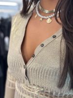 Guess - Ls Marline Henley Top - Beige