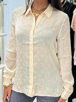 Guess - Ls Marthe Logo Shirt - Beige