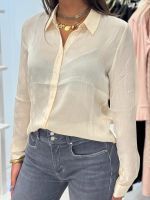 Guess - Ls Marthe Logo Shirt - Beige