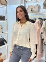Guess - Ls Marthe Logo Shirt - Beige