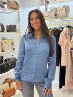 Guess - Ls Marthe Logo Shirt - Blauw