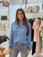 Guess - Ls Marthe Logo Shirt - Blauw