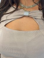 Guess - Ls Milena Front Bow Top - Beige