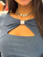 Guess - Ls Milena Front Bow Top - Blauw