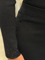 Guess - Ls Mn Lucy Rhinestones Swtr - Zwart