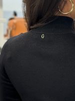 Guess - Ls Mn Lucy Rhinestones Swtr - Zwart