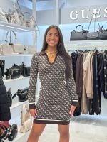 Guess - Ls Polo Aubrey 4G Swtr Dress - Bruin