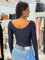 Guess - Ls Scoop Back Nadene Top - Blauw