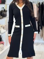 Guess - Ls Vn Laurel Swtr Dress - Zwart