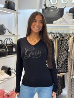 Guess - Ls Vn Stephanie Logo Swtr - Zwart