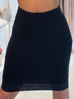 Guess - Lucy Rhinestones Swtr Skirt - Zwart