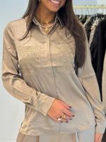 Guess - Marguerite Hotfix Pokets Shirts - Beige