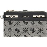 Guess - Melinda Logo Slg Dbl Zip Ornzr - Zwart